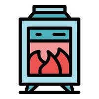 Home heat icon vector flat