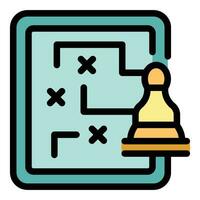 Chess direction icon vector flat