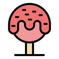 Sugar cake pop icon vector flat