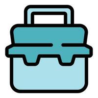 Tool case icon vector flat