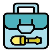 Hand toolbox icon vector flat