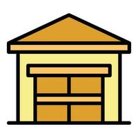 Farm building icon vector flat