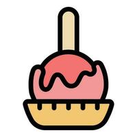 Cup cake pop icon vector flat