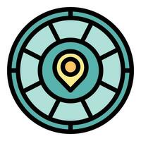 Asylum lcoation icon vector flat