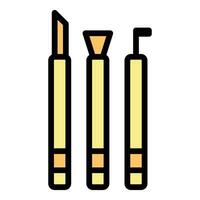 Pottery tools icon vector flat