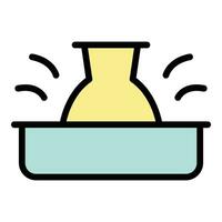 Art pot icon vector flat