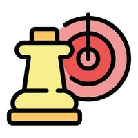 Radar chess icon vector flat