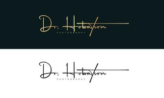 Handwriting Photography logo template vector signature logo concept