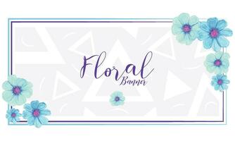 Isolated watercolored floral banner with text Vector illustration