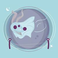 Isolated cute dog on ghost costume Vector illustration