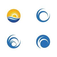 Water wave icon vector