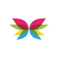 diseño de icono de mariposa de belleza vector