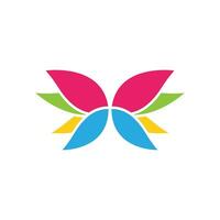 diseño de icono de mariposa de belleza vector