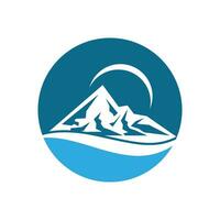 Mountain icon Logo vector