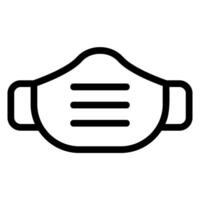 face mask line icon vector