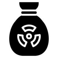toxic waste glyph icon vector