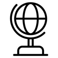 earth globe line icon vector