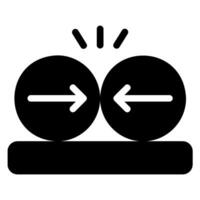 Collision glyph icon vector