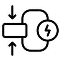 electricity line icon vector