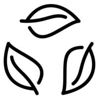leaves line icon vector
