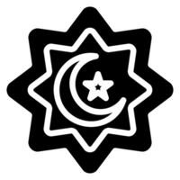 islamic glyph icon vector