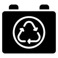 battery glyph icon vector