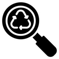 loupe glyph icon vector