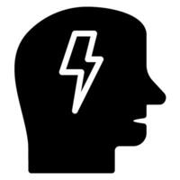 mind glyph icon vector