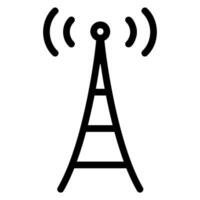 signal tower line icon vector