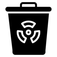 trash glyph icon vector