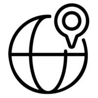 location pin line icon vector