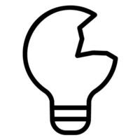 light bulb line icon vector