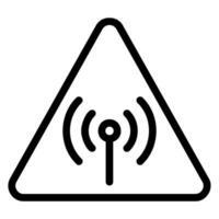 non ionizing radiation line icon vector