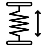 elasticity line icon vector