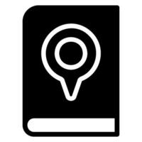 guide book glyph icon vector