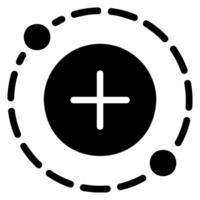 ionization glyph icon vector