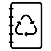 notebook line icon vector