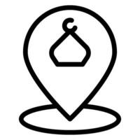 mosques line icon vector