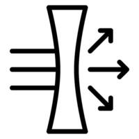 dispersión línea icono vector