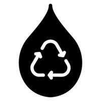 save water glyph icon vector