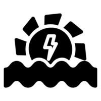 hydro power glyph icon vector