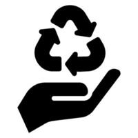 reciclar glifo icono vector