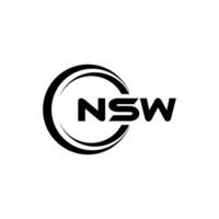 nsw logo diseño, inspiración para un único identidad. moderno elegancia y creativo diseño. filigrana tu éxito con el sorprendentes esta logo. vector
