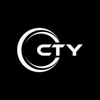 CTY Logo Design, Inspiration for a Unique Identity. Modern Elegance and Creative Design. Watermark Your Success with the Striking this Logo. vector