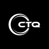 CTQ Logo Design, Inspiration for a Unique Identity. Modern Elegance and Creative Design. Watermark Your Success with the Striking this Logo. vector