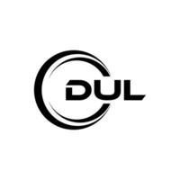 DUL Logo Design, Inspiration for a Unique Identity. Modern Elegance and Creative Design. Watermark Your Success with the Striking this Logo. vector