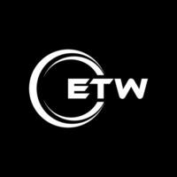 etw logo diseño, inspiración para un único identidad. moderno elegancia y creativo diseño. filigrana tu éxito con el sorprendentes esta logo. vector