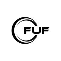 fuf logo diseño, inspiración para un único identidad. moderno elegancia y creativo diseño. filigrana tu éxito con el sorprendentes esta logo. vector