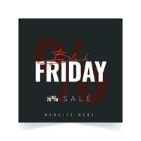 Black Friday Sale Banner Poster Up To 70 Percent Off, Black Background Poster vector