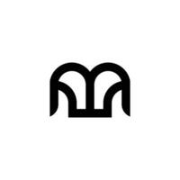 Letter M logo design element vector with creative simple idea